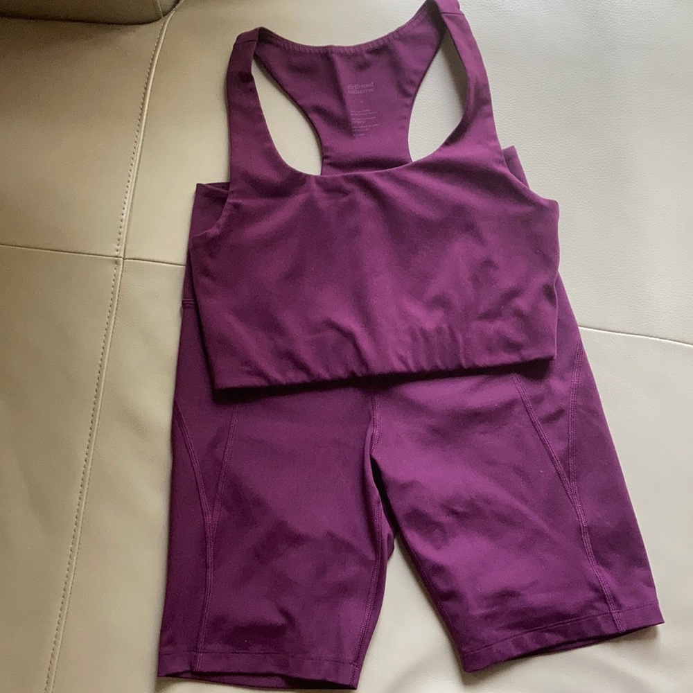 Bike shorts workout set